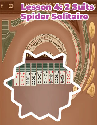 Spider solitaire game 2 suits